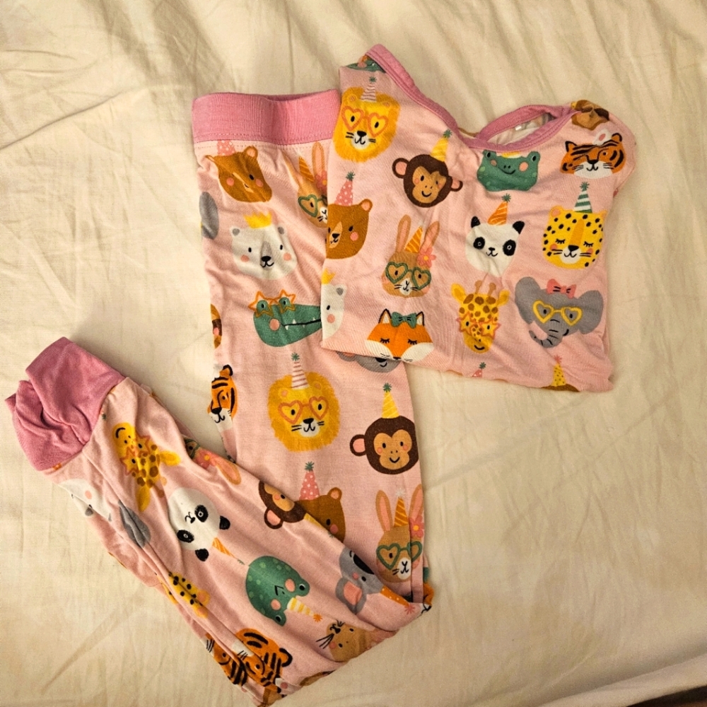 Little Sleepies Party Animals Short Sleeve PJs 3T
